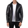 Leather jacket Premium leather jacket Men's leather outerwear Versatile leather clothing Stylish men's jacket