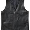 Men's leather vest Stylish biker attire Premium leather clothing Classic motorcycle fashion Trendy men's outerwear