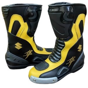 Suzuki motorcycle boots Leather riding gear Comfortable motorcycle footwear Durable motorcycle boots Iconic motorcycle boots