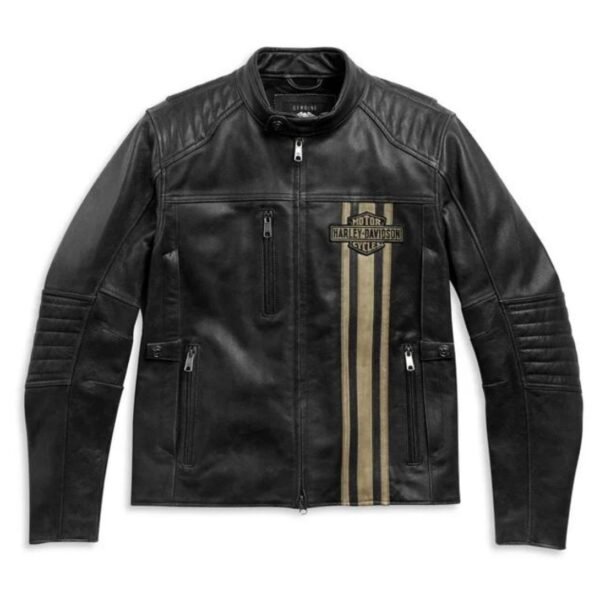 HARLEY MEN'S HD TRIPLE VENT PASSING LINK II LEATHER JACKET