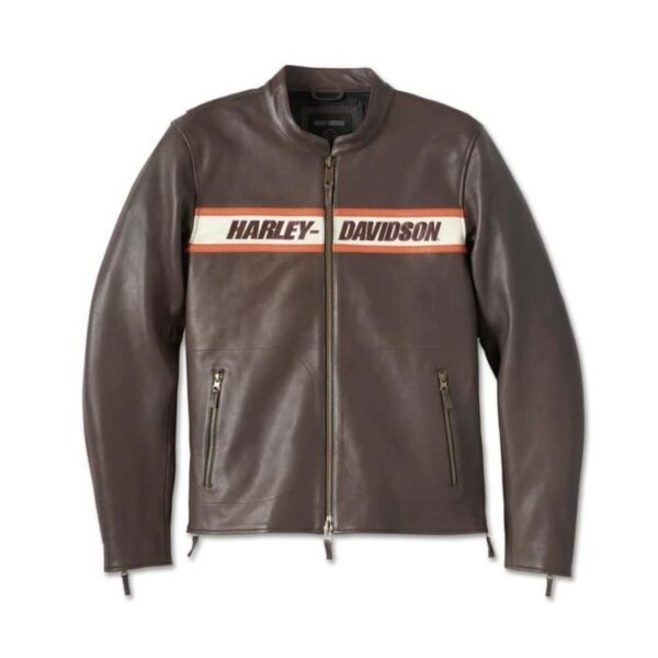 HARLEY MEN'S VICTORY LANE II LEATHER JACKET TALL JAVA