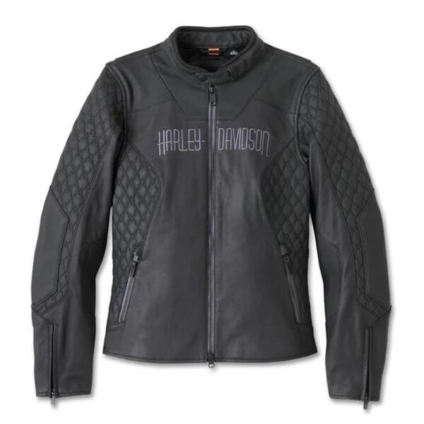 HARLEY WILLIE G SKULL GRAPPHIC LEATHER RIDING JACKET