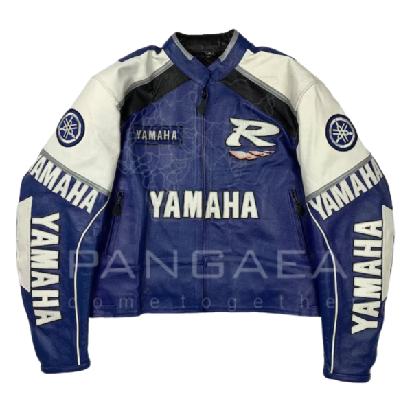 YAMAHA MOTOR CYCLE JACKET IN DARK BLUE