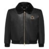 BILLIONAIRE LEATHER BOMBER WITH REAL FUR