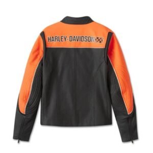 HARLEY MEN'S DEPEYSTAR LEATHER JACKET VORTEX