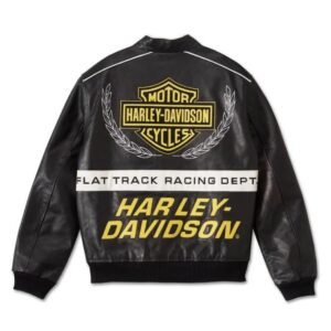 HARLEY MEN'S START YOUR ENGINES LEATHER RACING JACKET