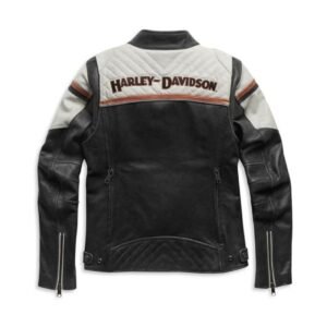 HARLEY WOMEN'S HD TRIPLE VENT MISS ENTHUSIAST II LEATHER RIDING JACKET