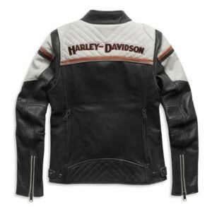 HARLEY WOMEN'S HD TRIPLE VENT MISS ENTHUSIAST II LEATHER RIDING JACKET