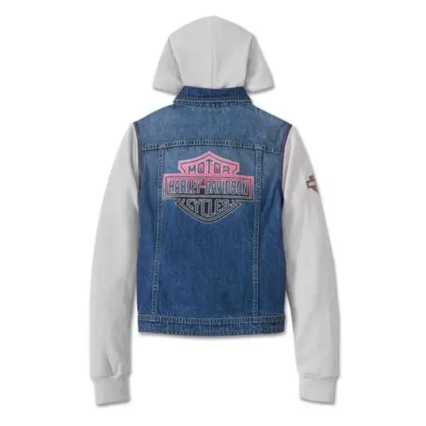 HARLEY WOMEN'S PINK LABEL 3 IN 1 DENIM JACKET