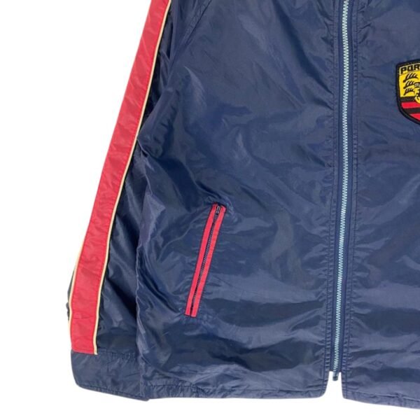 FERRARI VINTAGE 80S PORSCHE STUTTGRT REVERSIBLE JACKET MOTORSPORT STREETWEAR CASUAL OUTFITS FASHION OUTERWEAR WINDBREAKER BOMDER MEDIUM