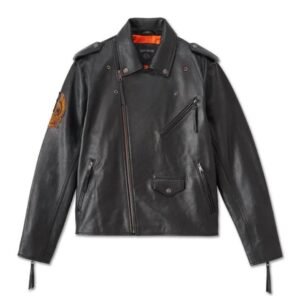 HARLEY MEN'S BURNING EAGLE LEATHER JACKET