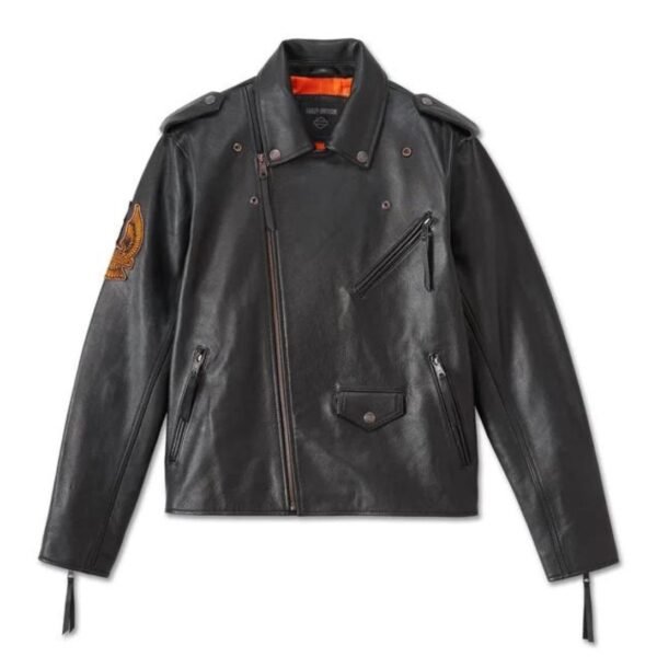 HARLEY MEN'S BURNING EAGLE LEATHER JACKET