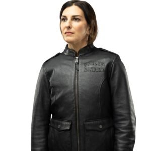 HARLEY WOMEN'S HD FLEX LAYRING SYSTEM CAPTAINS LEATHER RIDING JACKET OUTER LAYER