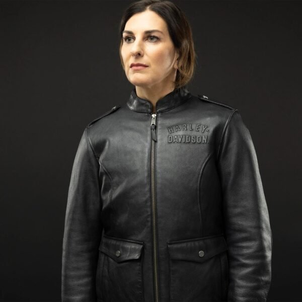 HARLEY WOMEN'S HD FLEX LAYRING SYSTEM CAPTAINS LEATHER RIDING JACKET OUTER LAYER