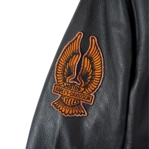 HARLEY MEN'S BURNING EAGLE LEATHER JACKET