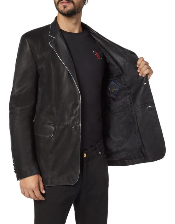 The Billionaire Leather Blazer - Image 5