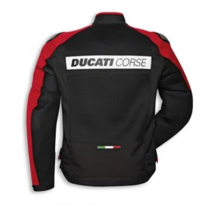 Rev up your style and performance with the Ducati Corse Tex Summer C3 Fabric Jacket. Crafted to precision by Ducati, this jacket epitomizes the fusion of Italian design and cutting-edge motorcycle gear technology. Whether you're cruising down the open road or dominating the racetrack, this jacket is your ultimate companion for the ride. Engineered for warm weather riding, the Ducati Corse Tex Summer C3 Jacket is constructed from durable yet breathable materials, ensuring maximum comfort and ventilation even on scorching summer days. Its C3 Tech shell fabric not only provides abrasion resistance but also allows air to circulate freely, keeping you cool and focused throughout your journey. Designed with the rider's needs in mind, this jacket boasts a plethora of features aimed at enhancing both safety and convenience. CE-certified protectors at the shoulders and elbows offer unparalleled impact protection, while a pocket for a back protector (sold separately) ensures comprehensive coverage. Reflective inserts enhance visibility in low-light conditions, prioritizing your safety on the road. But it's not just about protection—this jacket also exudes style and sophistication. With its sleek Ducati Corse branding and dynamic design lines, you'll turn heads wherever you go. The adjustable waist and cuffs allow for a customized fit, ensuring optimum comfort and freedom of movement. Whether you're a seasoned rider or a novice enthusiast, the Ducati Corse Tex Summer C3 Fabric Jacket is the epitome of performance, style, and functionality. Elevate your riding experience and unleash your inner racer with this iconic piece of motorcycle gear from Ducati. Gear up, hit the road, and let your passion for riding take you to new heights.