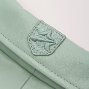 AVIREX ICON LEATHER JACKET IN SEAFOAM