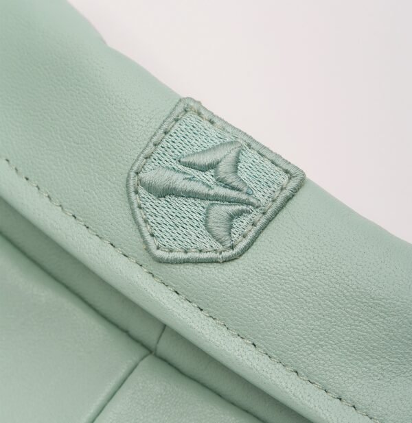 AVIREX ICON LEATHER JACKET IN SEAFOAM