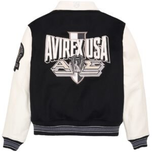 AVIREX OMEGA WOOL LEATHER JACKET