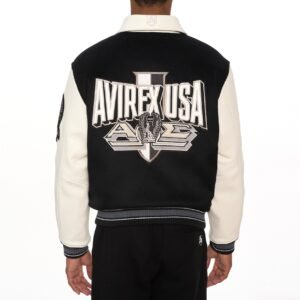 AVIREX OMEGA WOOL LEATHER JACKET