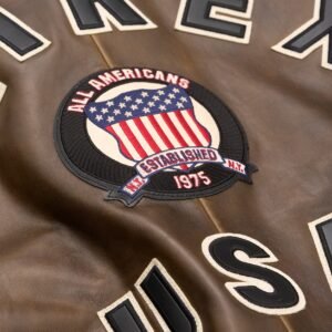 AVIREX LIMITED EDITION PEWTER METALLIC ICON JACKET IN VINTAGE BROWN