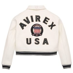 AVIREX ROPPED ICON JACKET SNOW WHITE