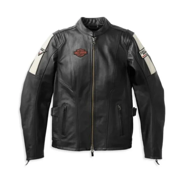 HARLEY WOMEN'S BLACKED OUT LEATHER PUFFER JACKET