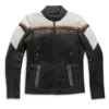 HARLEY WOMEN'S HD TRIPLE VENT MISS ENTHUSIAST II LEATHER RIDING JACKET