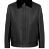 Luxurious Fur-Collared Leather Blouson