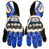 YAMAHA Motorcycle Racing Leather Gloves Blue