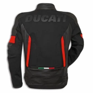 DUCATI LEATHER FABRIC JACKET FIHTER C2