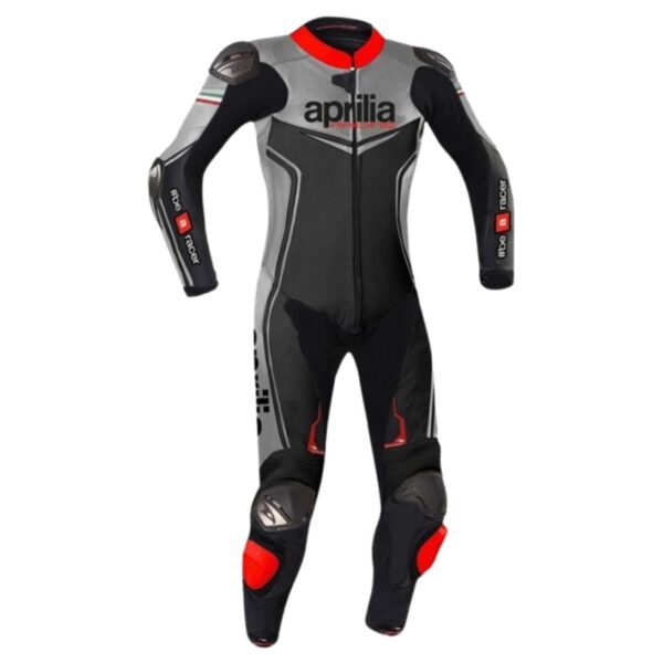 APRILIA RACING MAX ITALIA MOTORCYCLE LEATHER BIKER SUIT