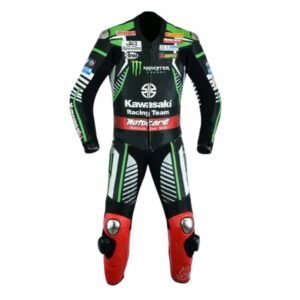 MOTOGP KAWASAKI MOTORBIKE MONSTER LEATHER RACING SUIT