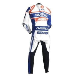 MOTOGP SUZUKI MOTORCYCLE BRANDED SPORT LEATHER SUIT