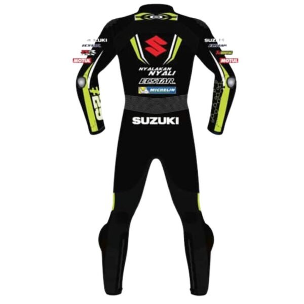 SUZUKI ECSTAR BLACK MOTOGP BIKE RACE LEATHER SUIT