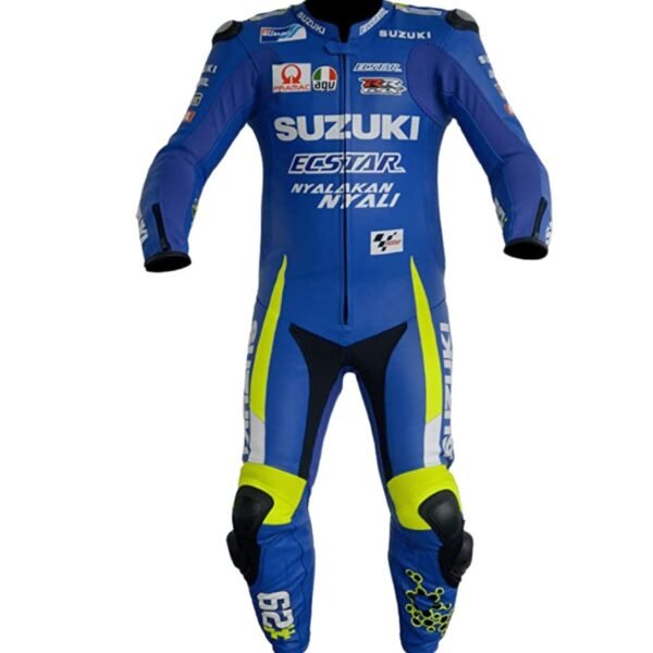 SUZUKI ECSTAR MOTORBIKE RACING LEATHER SUIT MOTORCYCLE SPORTS RIDING & RACING SUIT