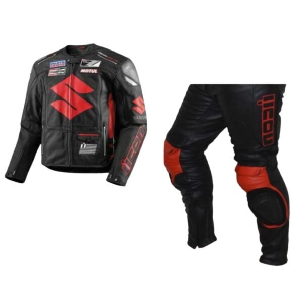 SUZUKI MOTORCYCLE SPORT LEATHER SUIT BSM