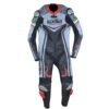 APRILIA MOTORCYCLE RACING BLACK AND GRAY LEATHER SUIT