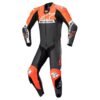 ALPINESTARS MISSILE V2 WARD 1 PC LEATHER MC LEATHER SUIT BLACK RED FLUO WHITE