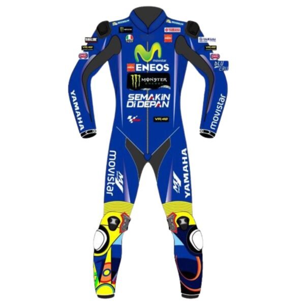 YAMAHA VALENTINO ROSSI MODEL LEATHER SUIT BLUE