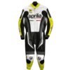 APRILIA WHITE AND BLACK MOTORCYCLE RACING LEATHER SUIT