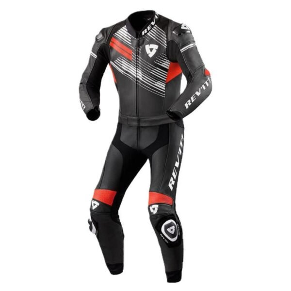 REVIT APEX COMBI MOTOGP SUIT IN BLACK NEON RED