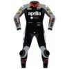 BLACK GRAY APRILIA 91 MOTORCYCLE RACING LEATHER SUIT