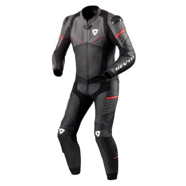 REVIT BETA COMBI MOTOGP SUIT IN ANTHRACITE NEON RED