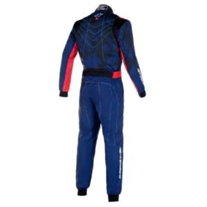 ALPINESTARS KMX 9 V2 S GRAPHIC KART SUIT IN NAVY BLUE AND RED