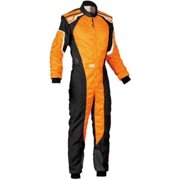 OMP KS 3 KART SUIT IN FLURO ORANGE AND BLACK