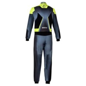 SPARCO PRIME K ADVANCED KART SUIT IN BLACK, GREY AND FLURO YELLOW