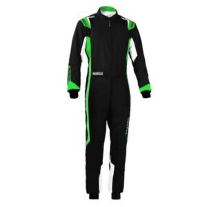 SPARCO THUNDER KART SUIT IN BLACK AND FLURO YELLOW