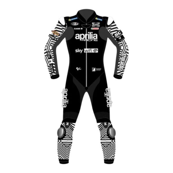 BLACK BIKER SUIT ALEIX ESPARGARO APRILIA TEST 2023